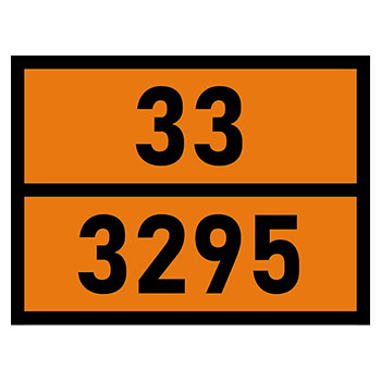 Табличка «Опасный груз 33-3295», Газовый конденсат (светоотражающий металл с рельефом, 400х300 мм)